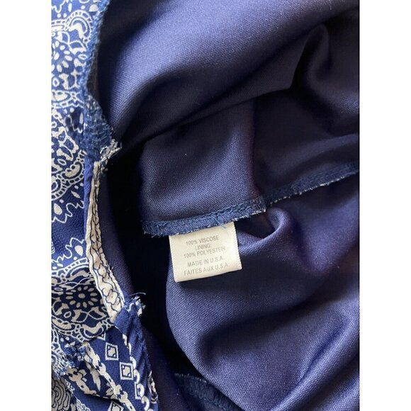 MISA Los Angeles Chiara Blue White Off The Shoulder Romper XS - Picture 6 of 6